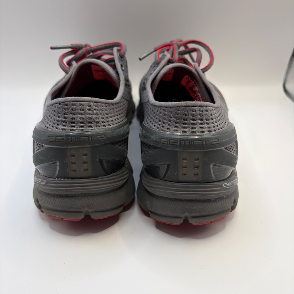 Under Armour Speedform Gemini 2 Mens Size 10 Running Shoes Grey Red 1278215-041 - Picture 2 of 8